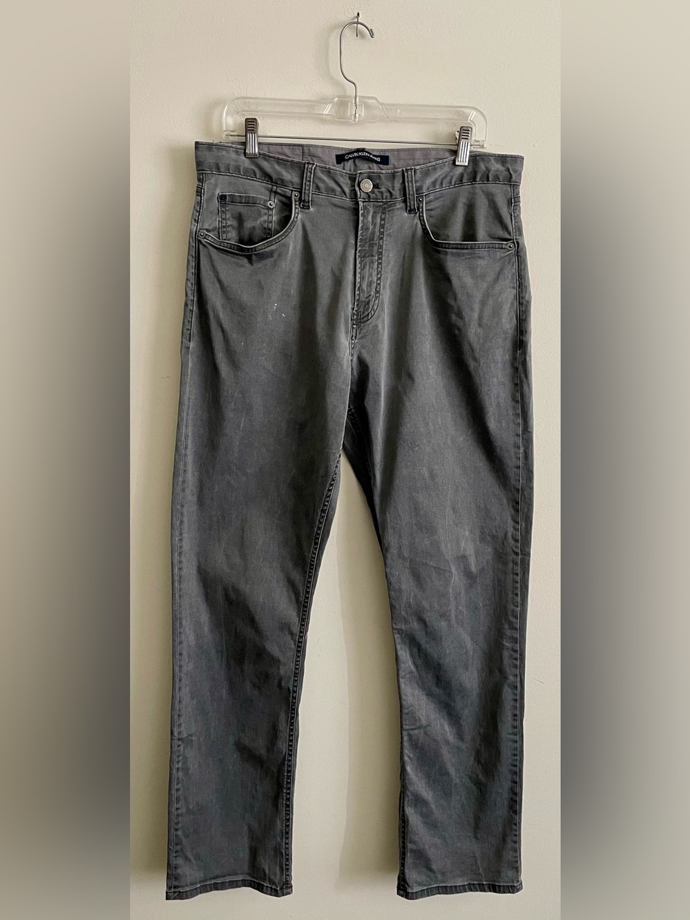🩶 Calvin Klein Jeans Relaxed Straight Gray Men's Jeans 🩶